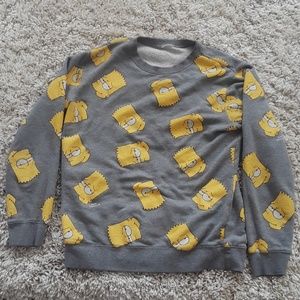 Gray bart Simpson sweater